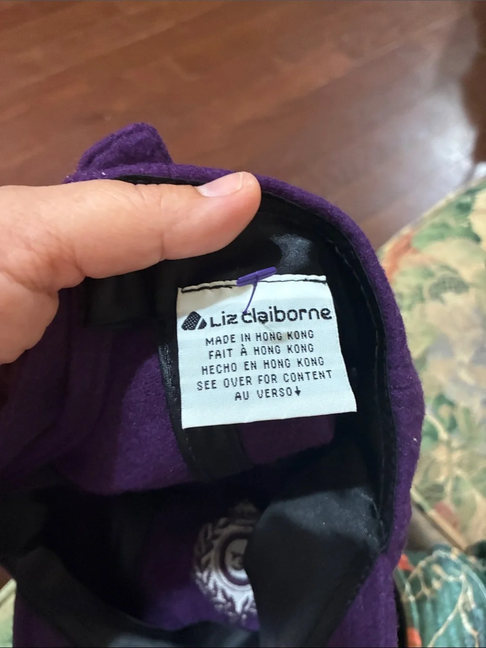 Plum Purple Baseball Cap with Embroidered Crest